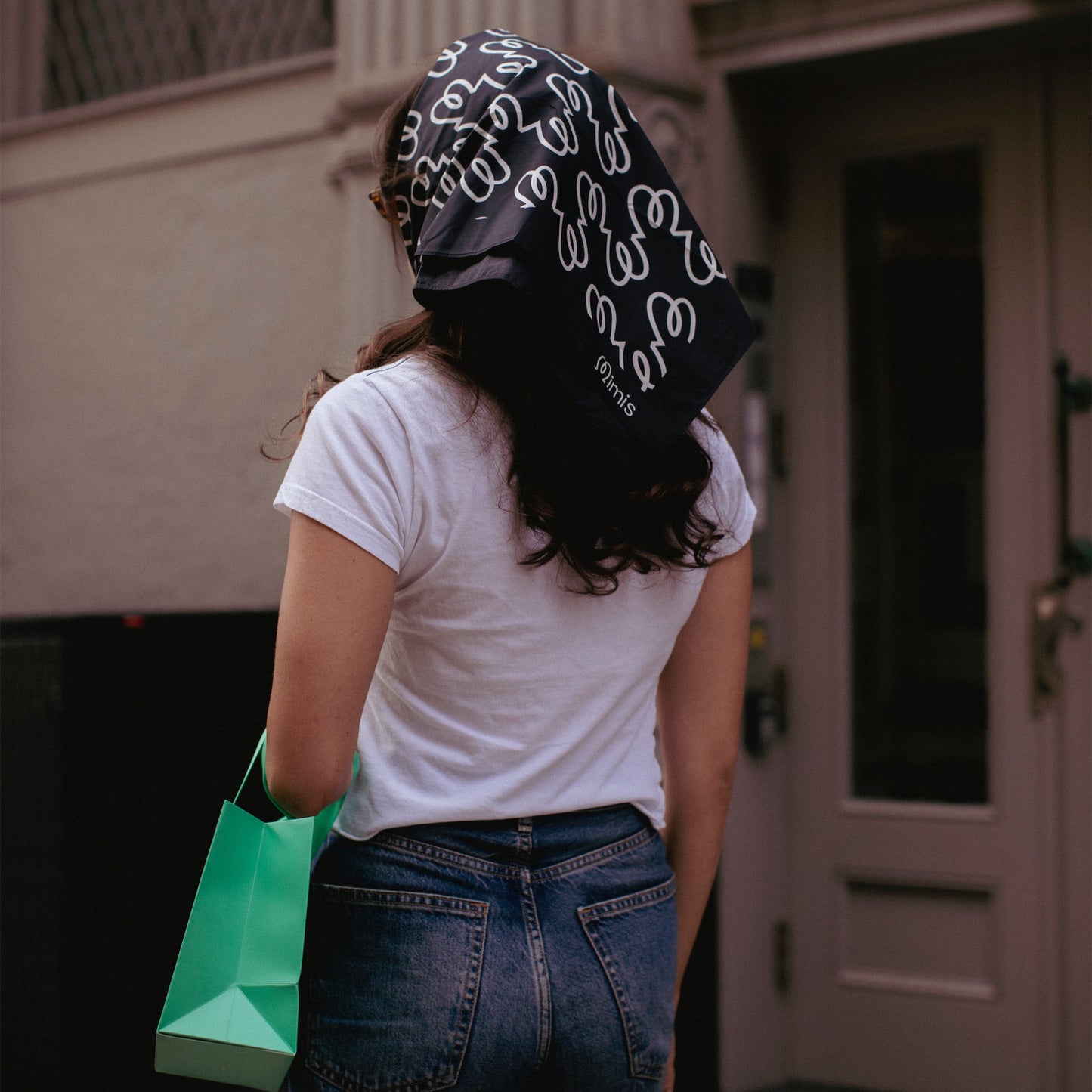 Black Cotton Headscarf